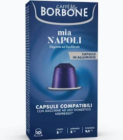 100 Capsule Nespresso Alluminio Borbone miscela NAPOLI
